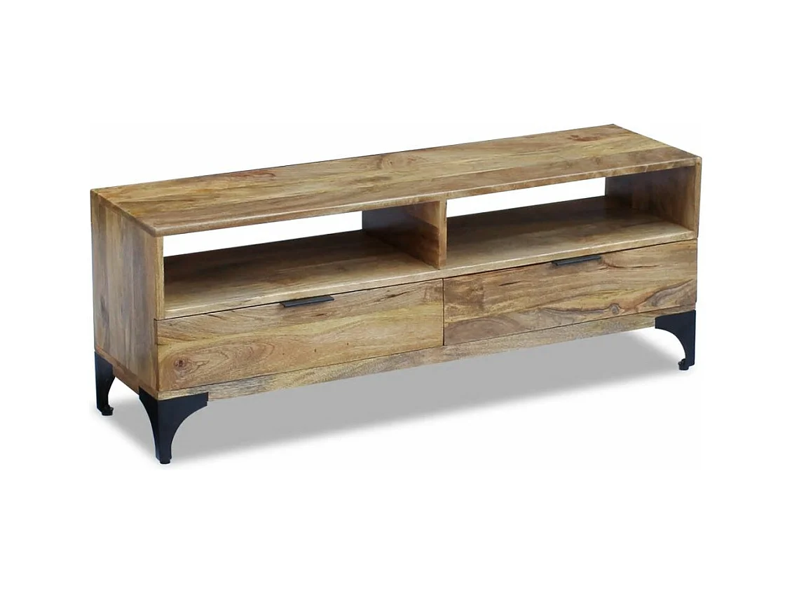 Mueble TV buffet TV diseño práctico madera de mango 120 cm 2502130