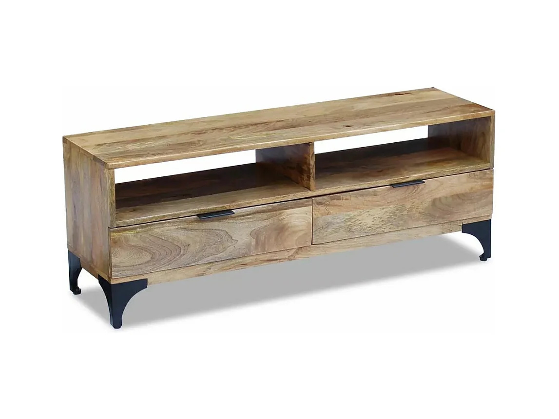 Mueble TV buffet TV diseño práctico madera de mango 120 cm 2502130
