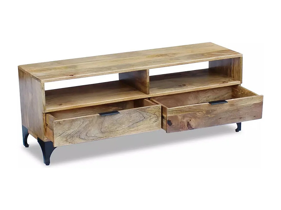 Mueble TV buffet TV diseño práctico madera de mango 120 cm 2502130