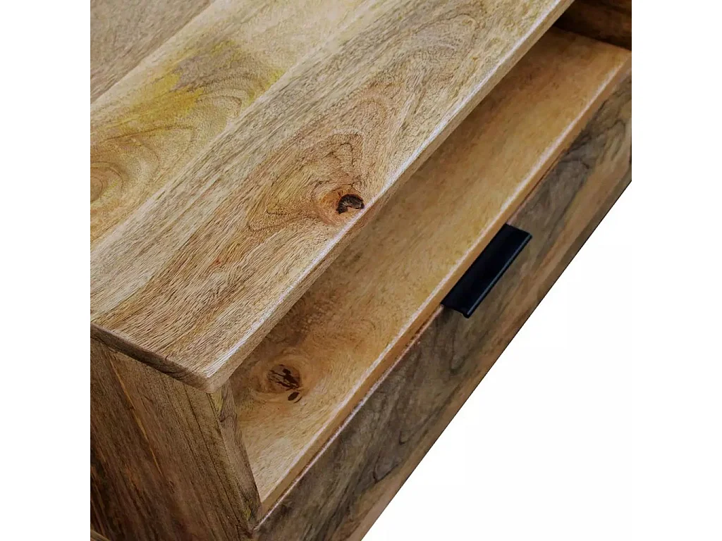 Mueble TV buffet TV diseño práctico madera de mango 120 cm 2502130