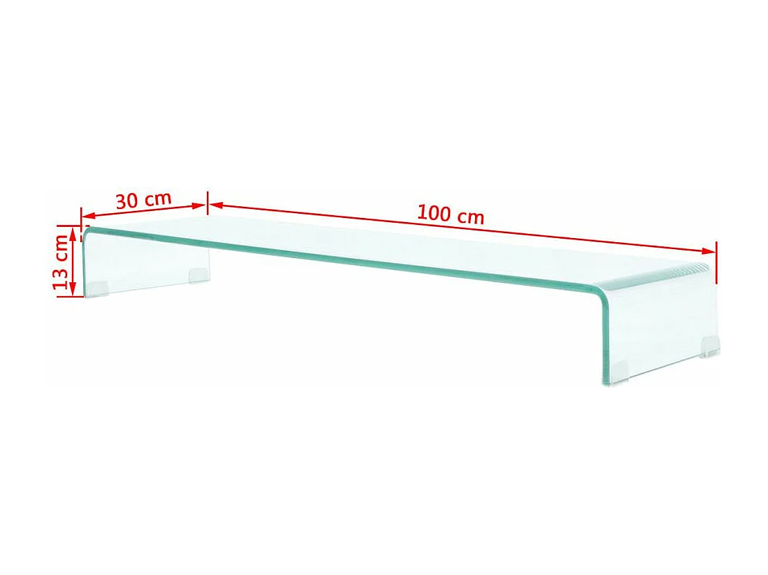 Meuble télé tv verre 100 x 30 x 13 cm 2502040