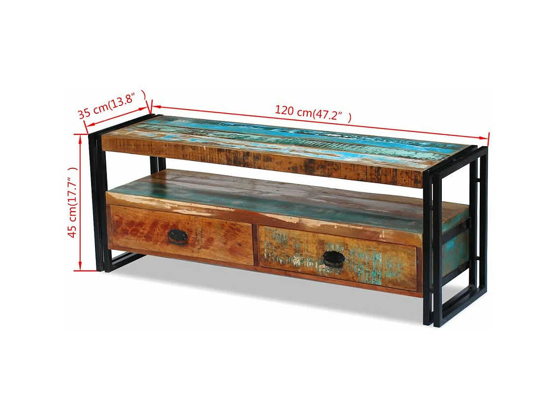 Mueble de TV Aparador de TV Diseño práctico Madera maciza recuperada 2502154