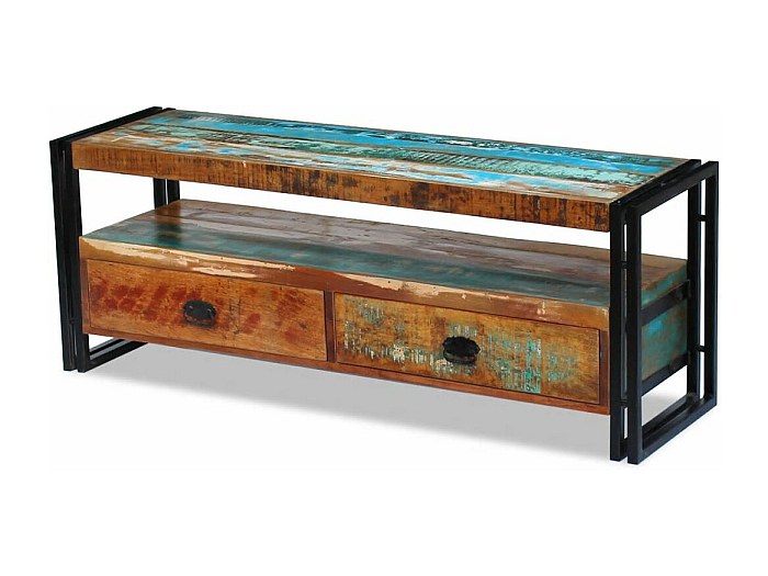 Mobile Porta TV | Armadietto TV 110x30x40 Cm In Legno Massello Di Acacia 1