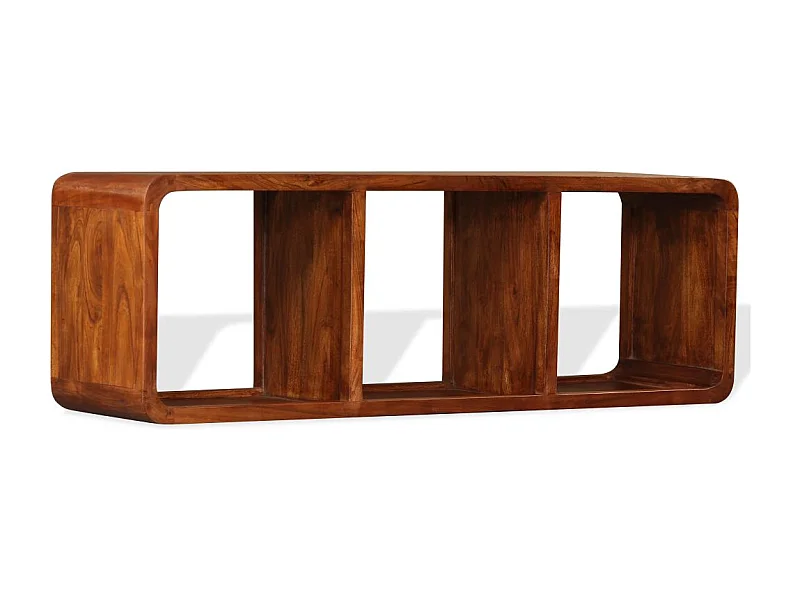 Mueble de TV Aparador de TV Diseño práctico de TV Madera maciza con acabado sesham 120 cm 2502163