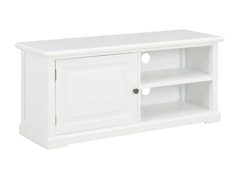 Meuble télé tv bois blanc 90 x 30 x 40 cm 2502118