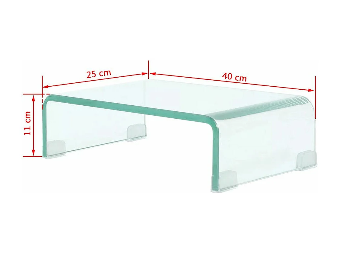 Armário de TV Buffet de TV design prático televisão para monitor de 40 cm vidro transparente 2502257