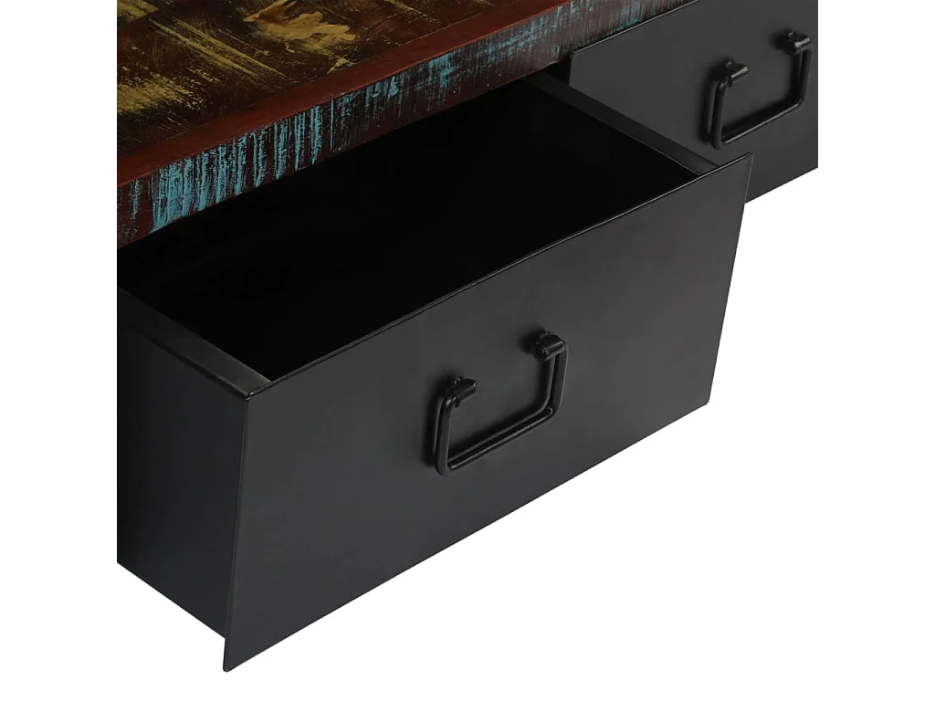 Mueble TV buffet TV diseño práctico madera maciza recuperada 120 cm 2502156