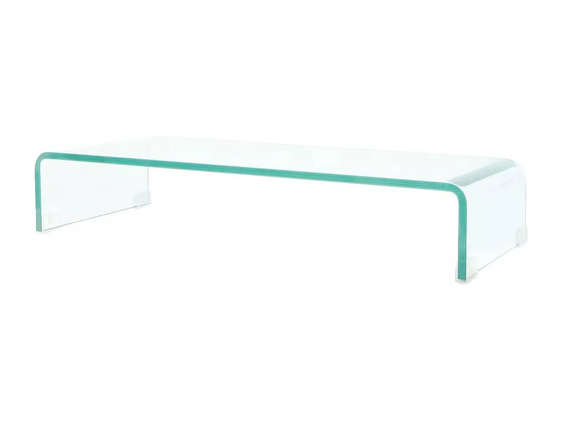 Mobile TV TV buffet pratico televisore dal design per monitor da 70 cm in vetro trasparente 2502255