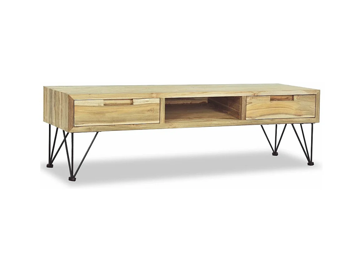 Meuble télé tv beige 120 x 35 x 35 cm 2502249