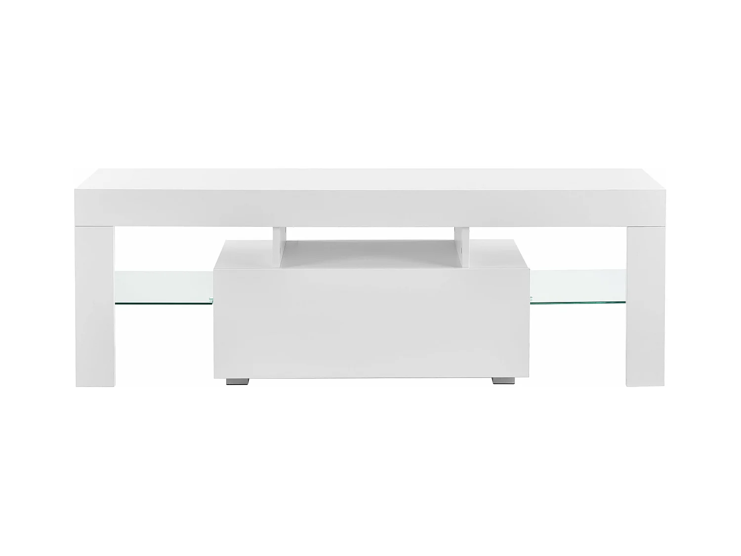 Meuble TV avec éclairage blanc 130 x 35 x 45 cm 03_0005859