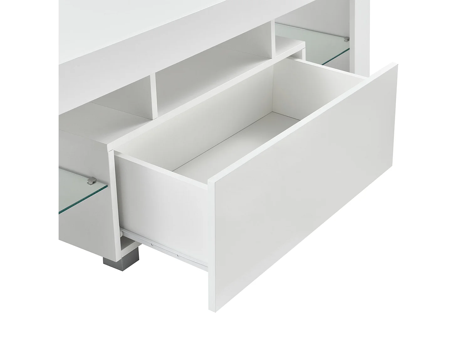 Meuble TV avec éclairage blanc 130 x 35 x 45 cm 03_0005859