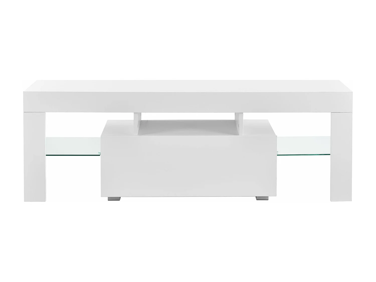 Meuble TV avec éclairage blanc 130 x 35 x 45 cm 03_0005859