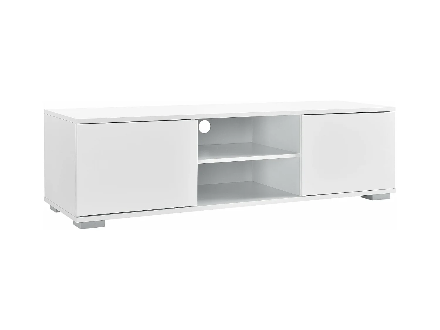 Meuble TV bas téléviseur blanc 120 x 40 x 34.5 cm 03_0002867