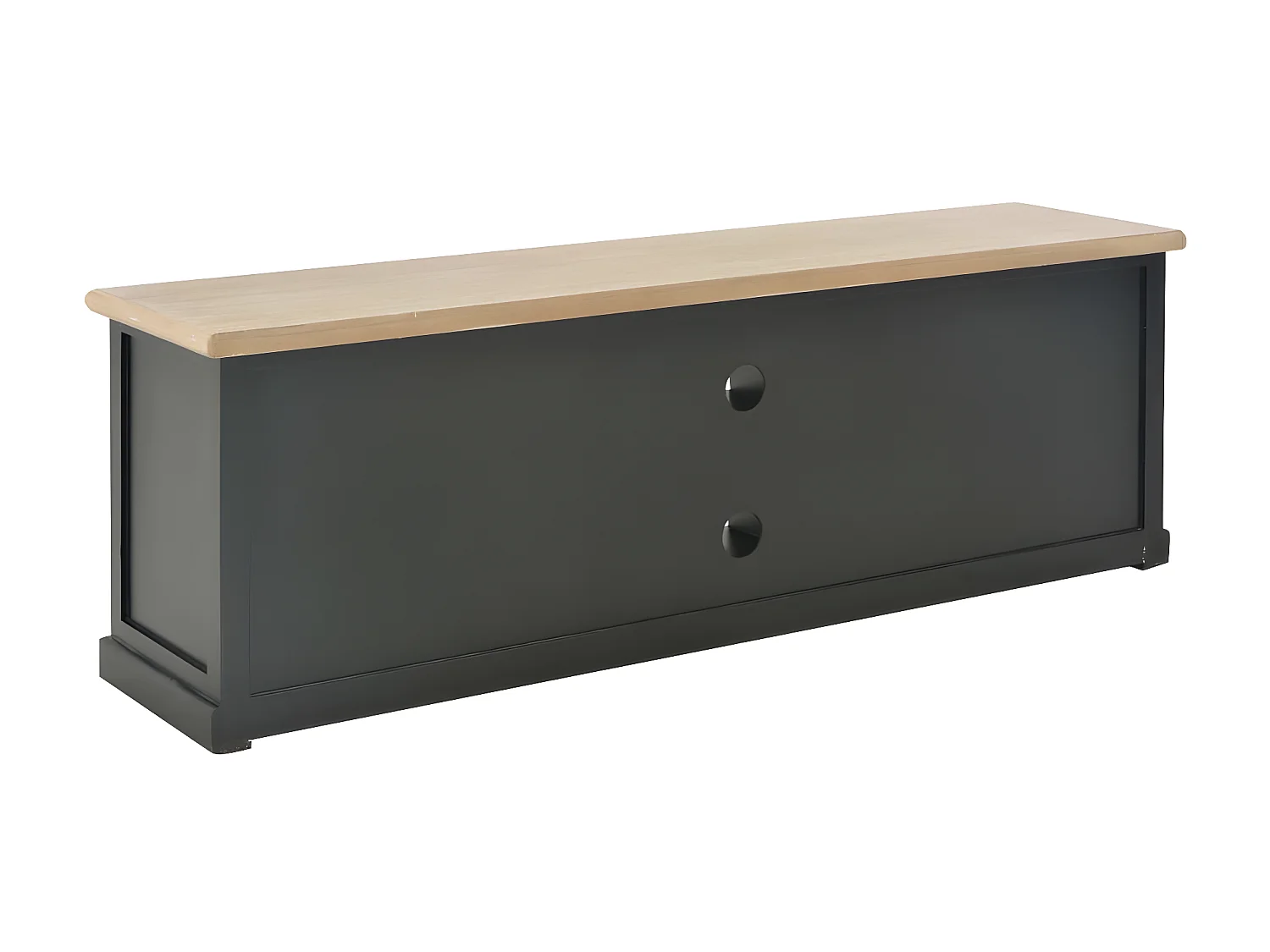 Meuble télé buffet tv télévision design pratique noir 120 cm bois 2502205