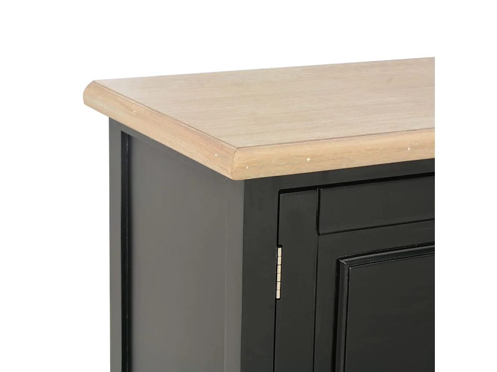 Meuble télé buffet tv télévision design pratique noir 120 cm bois 2502205