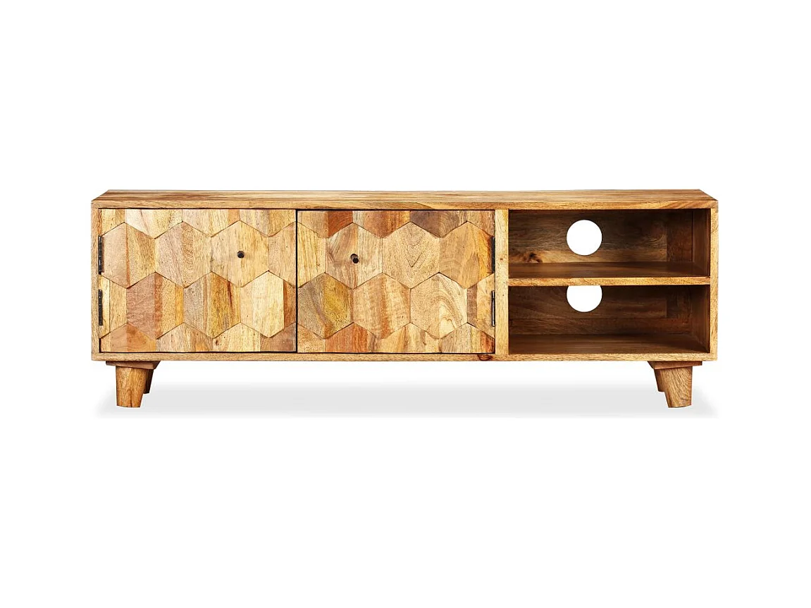 Meuble télé tv bois marron 118 x 35 x 40 cm 2502169