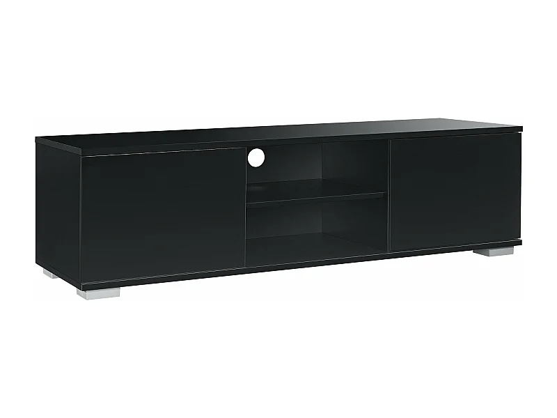 Mueble TV aparadores bajos mueble televisión 120 cm MDF negro 03_0002868
