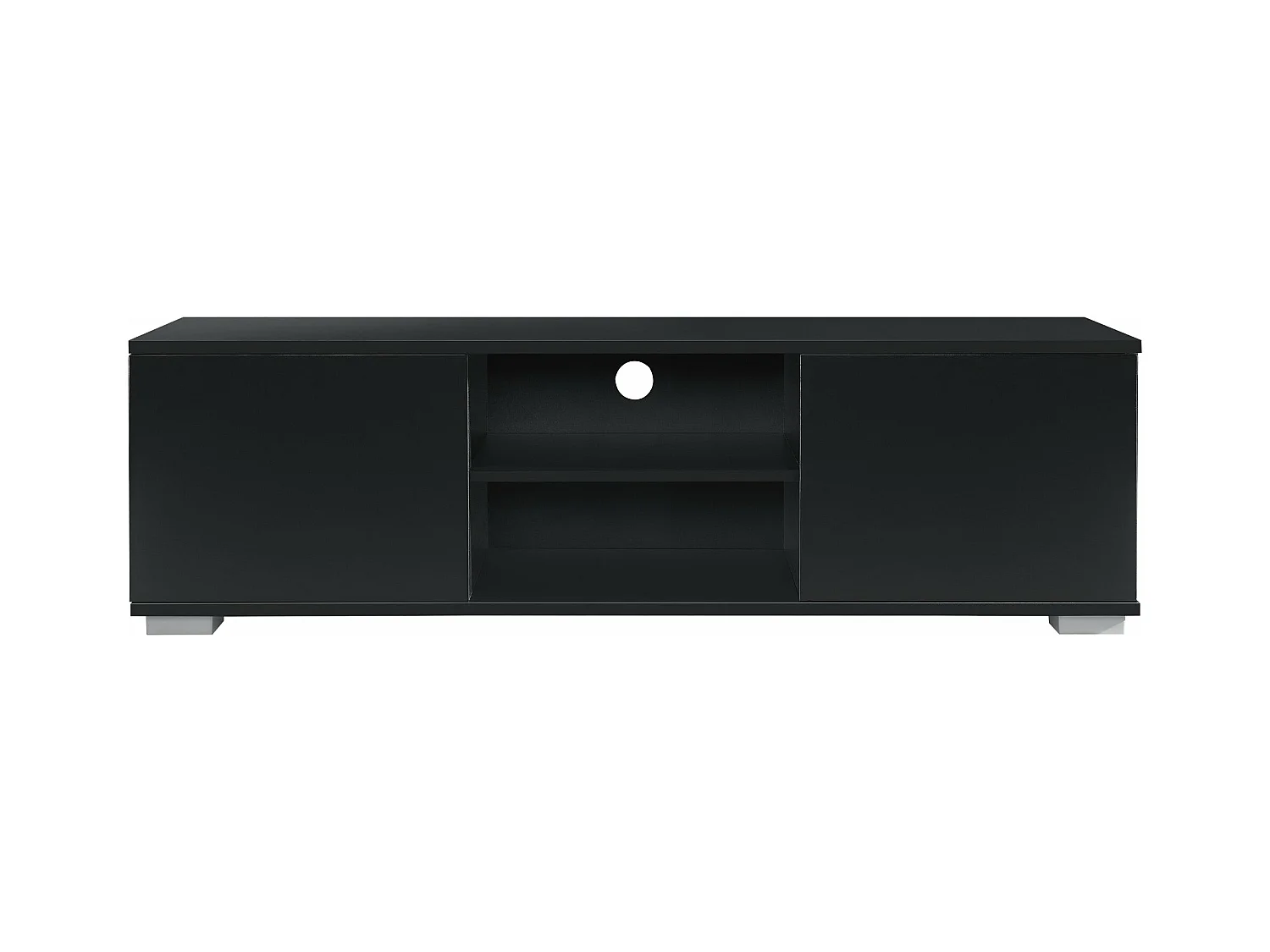 Meuble TV s bas effet bois noire 120 x 40 x 34.5 cm 03_0002868