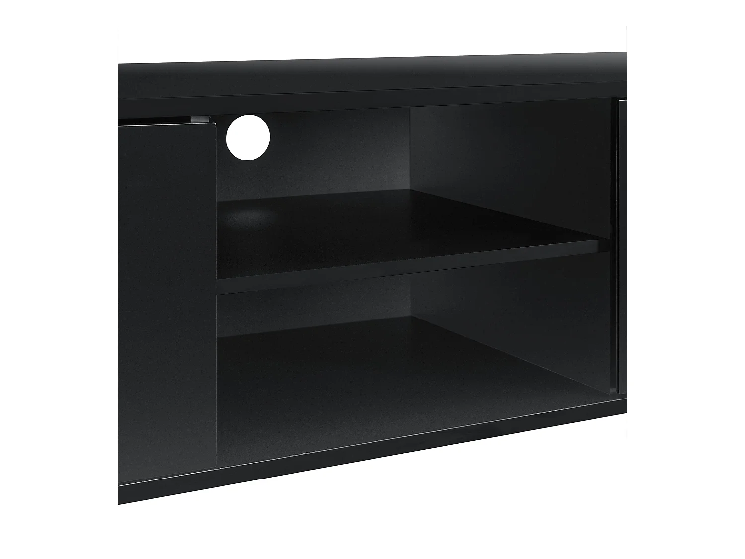 Meuble TV s bas effet bois noire 120 x 40 x 34.5 cm 03_0002868