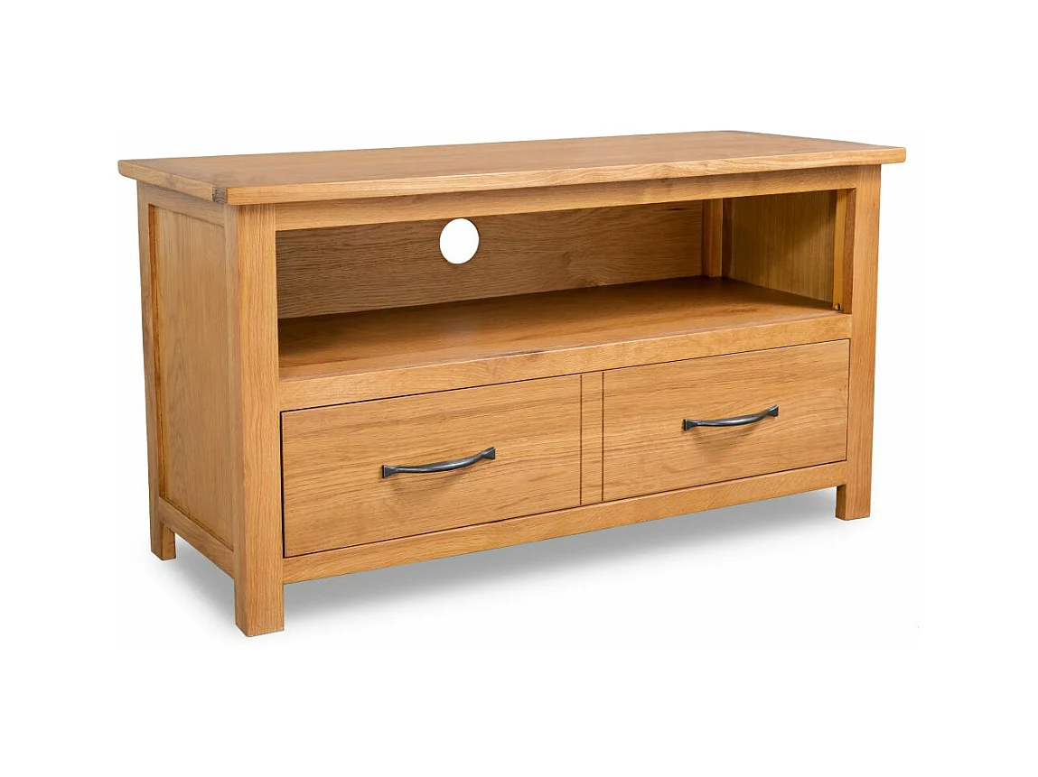 Mobile TV credenza TV design pratico 90 cm legno massello di rovere 2502089