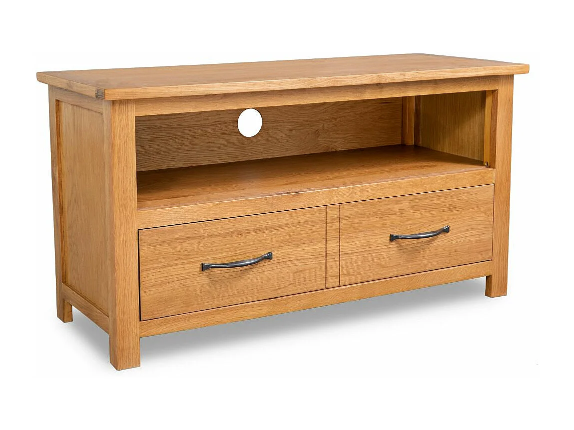 Mobile TV credenza TV design pratico 90 cm legno massello di rovere 2502089