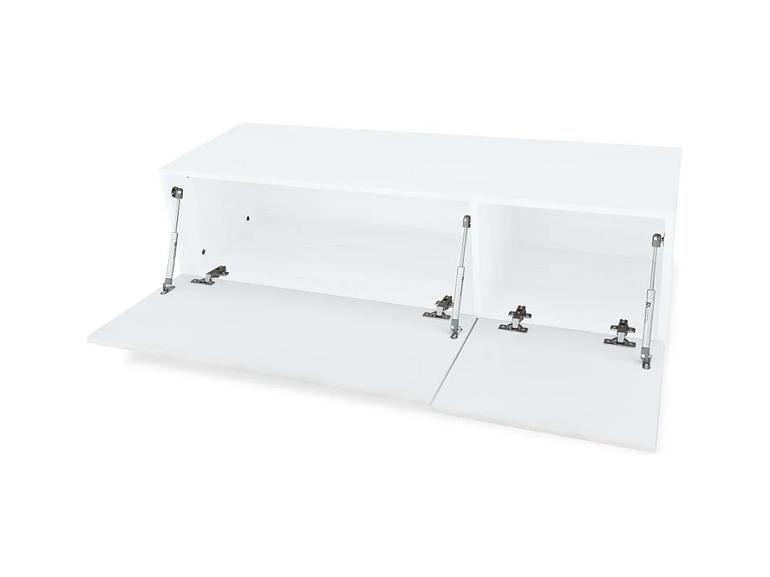 Móvel de TV aparador de TV design prático 2 peças aglomerado 12 cm branco brilhante 2502080