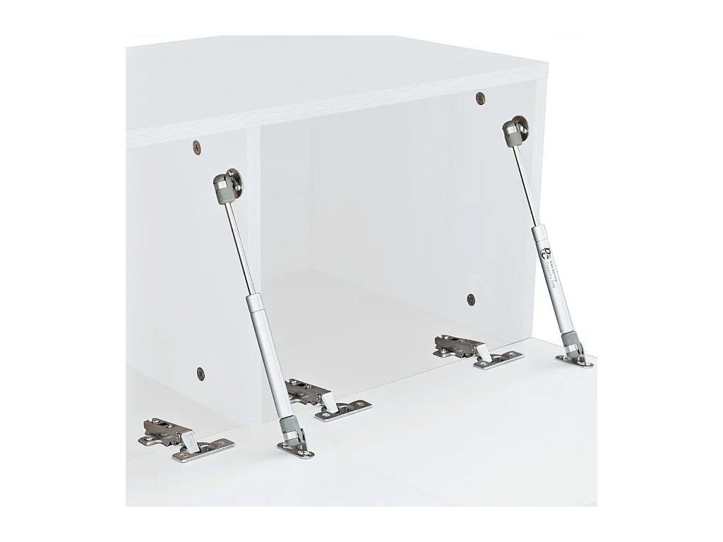 Móvel de TV aparador de TV design prático 2 peças aglomerado 12 cm branco brilhante 2502080