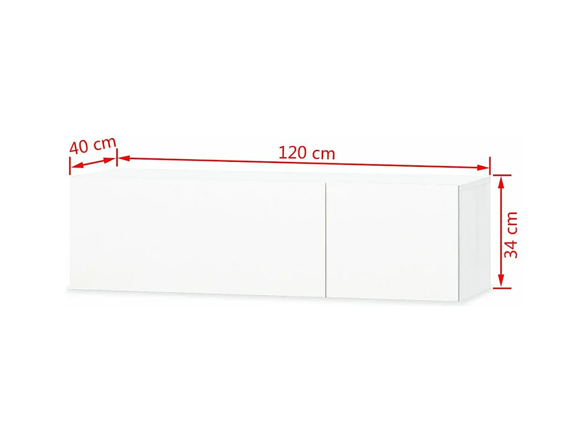 Móvel de TV aparador de TV design prático 2 peças aglomerado 12 cm branco brilhante 2502080