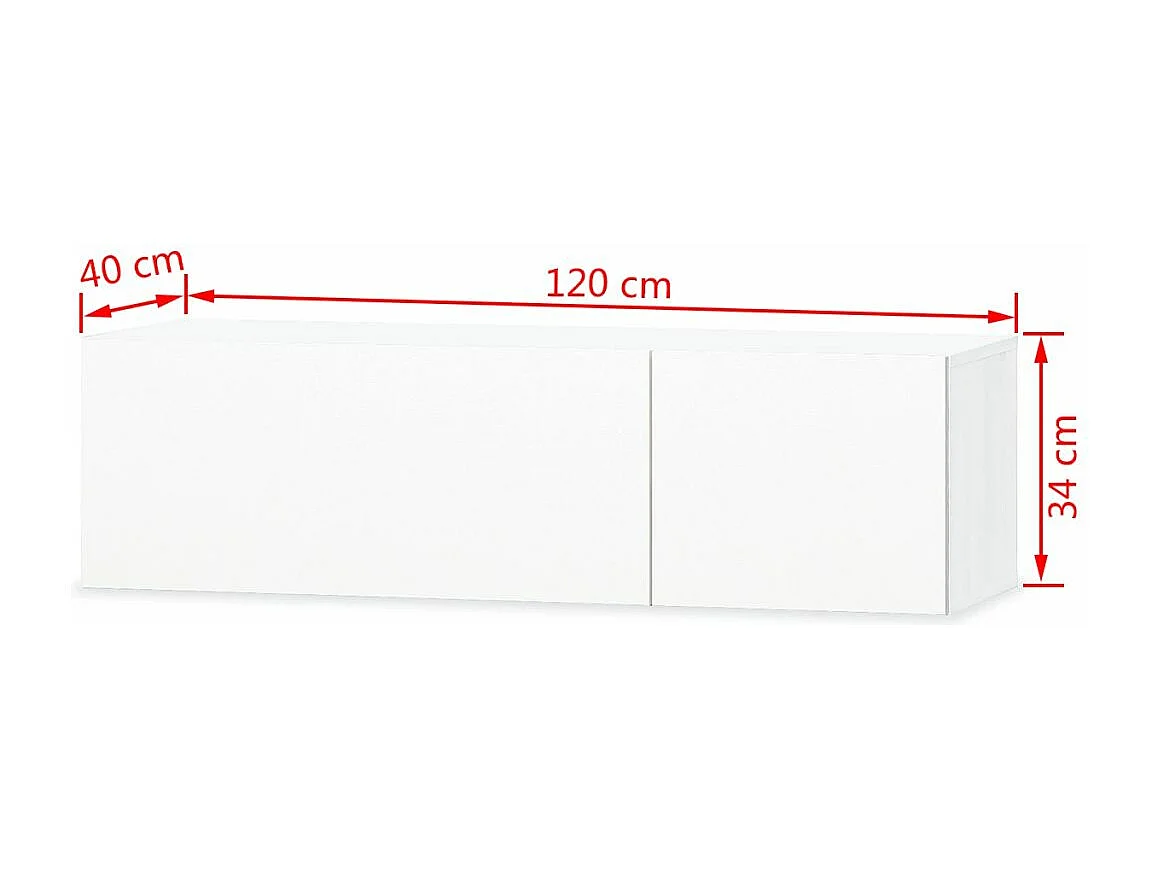 Mueble de TV Aparador de TV Diseño práctico 2 piezas Aglomerado 12 cm Blanco brillante 2502080