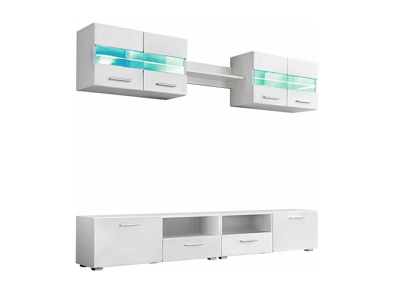 Meuble télé tv blanc 100 x 30 x 34 cm 2502291