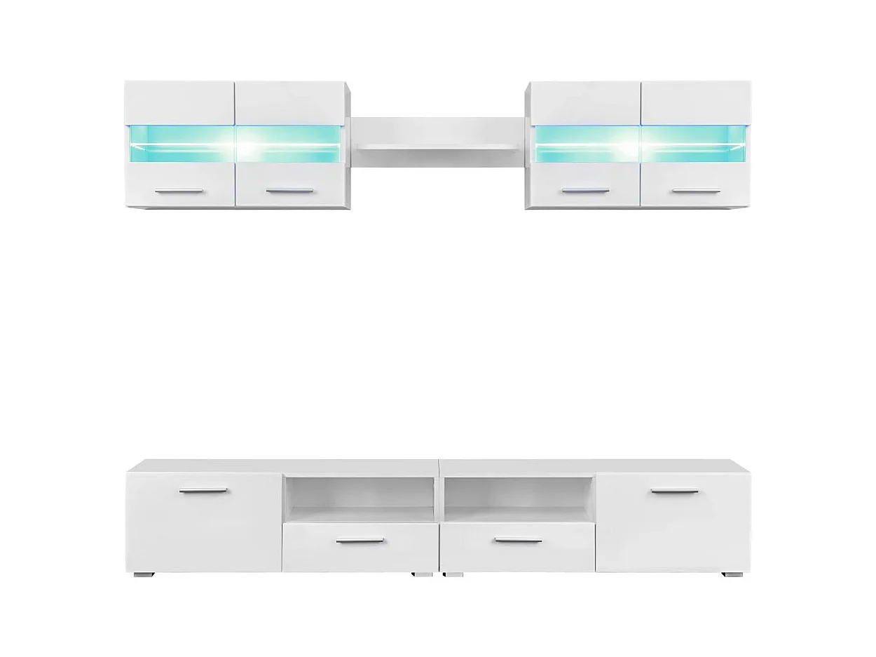 Meuble télé tv blanc 100 x 30 x 34 cm 2502291