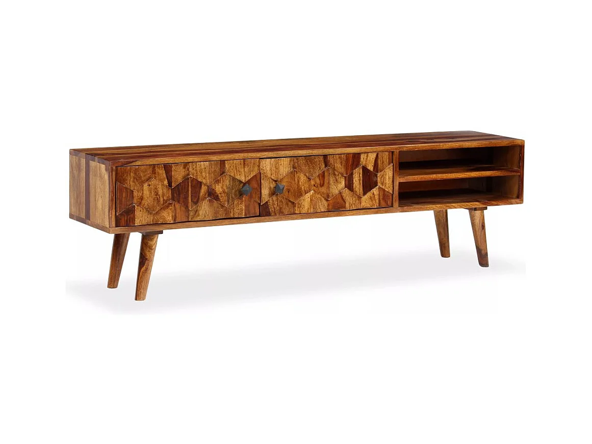 Meuble télé tv bois marron 140 x 30 x 40 cm 2502180
