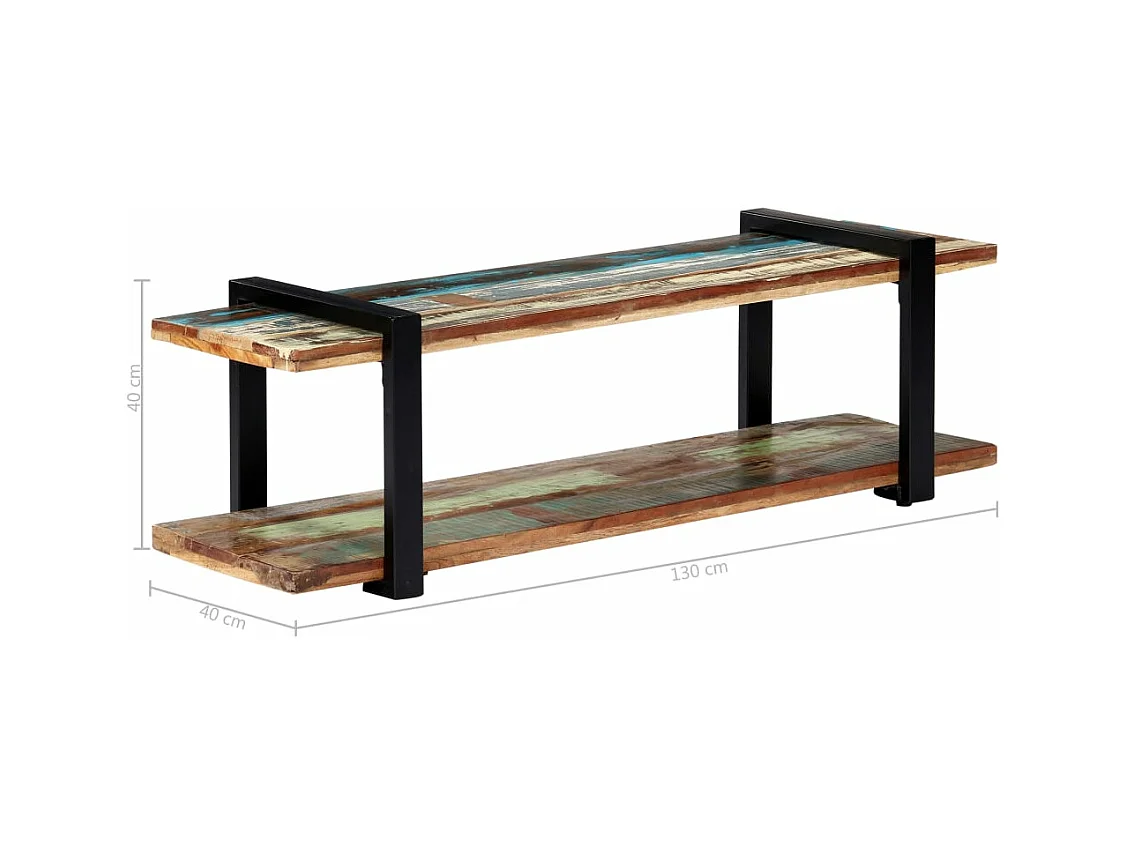 Móvel de TV Buffet de TV design prático 130 cm madeira recuperada maciça 2502067