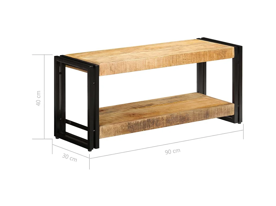 Mobile TV TV buffet dal design pratico 90 cm in legno massello di mango 2502028