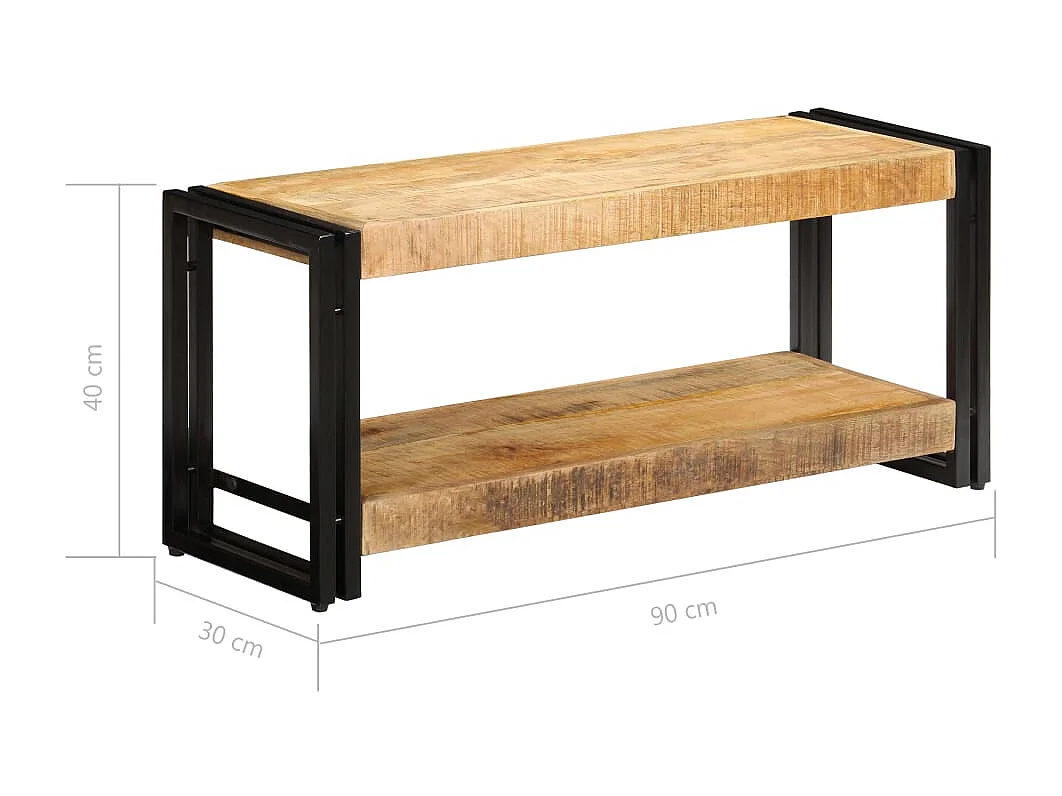 Mueble TV Buffet TV diseño práctico 90 cm madera maciza de mango 2502028