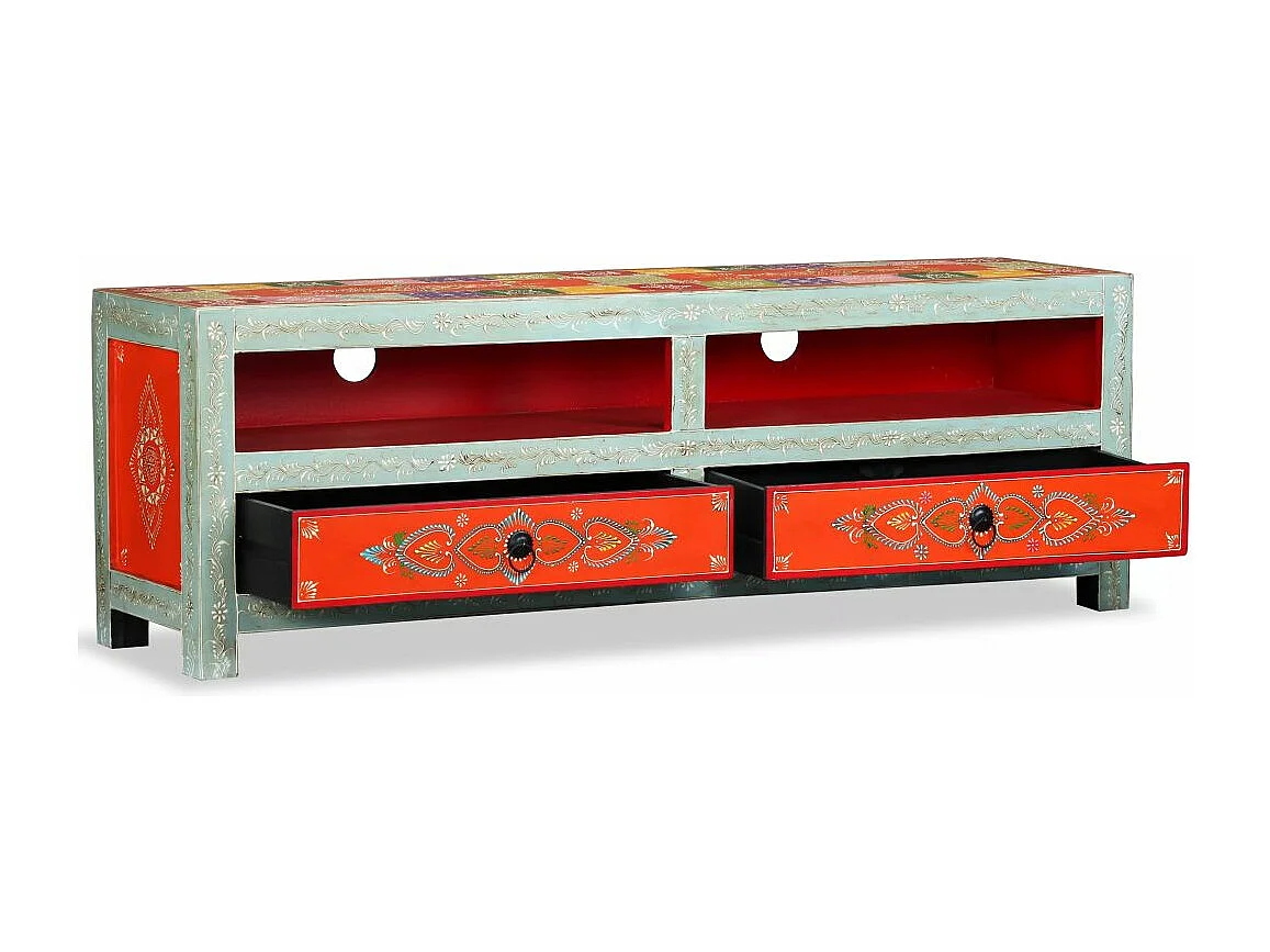 Meuble télé tv bois marron 120 x 30 x 40 cm 2502150