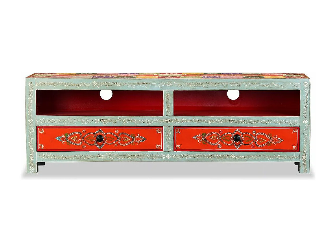 Meuble télé tv bois marron 120 x 30 x 40 cm 2502150