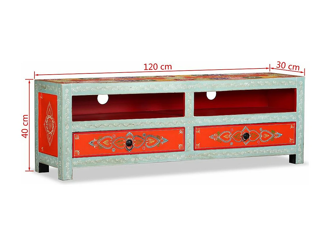 Meuble télé tv bois marron 120 x 30 x 40 cm 2502150