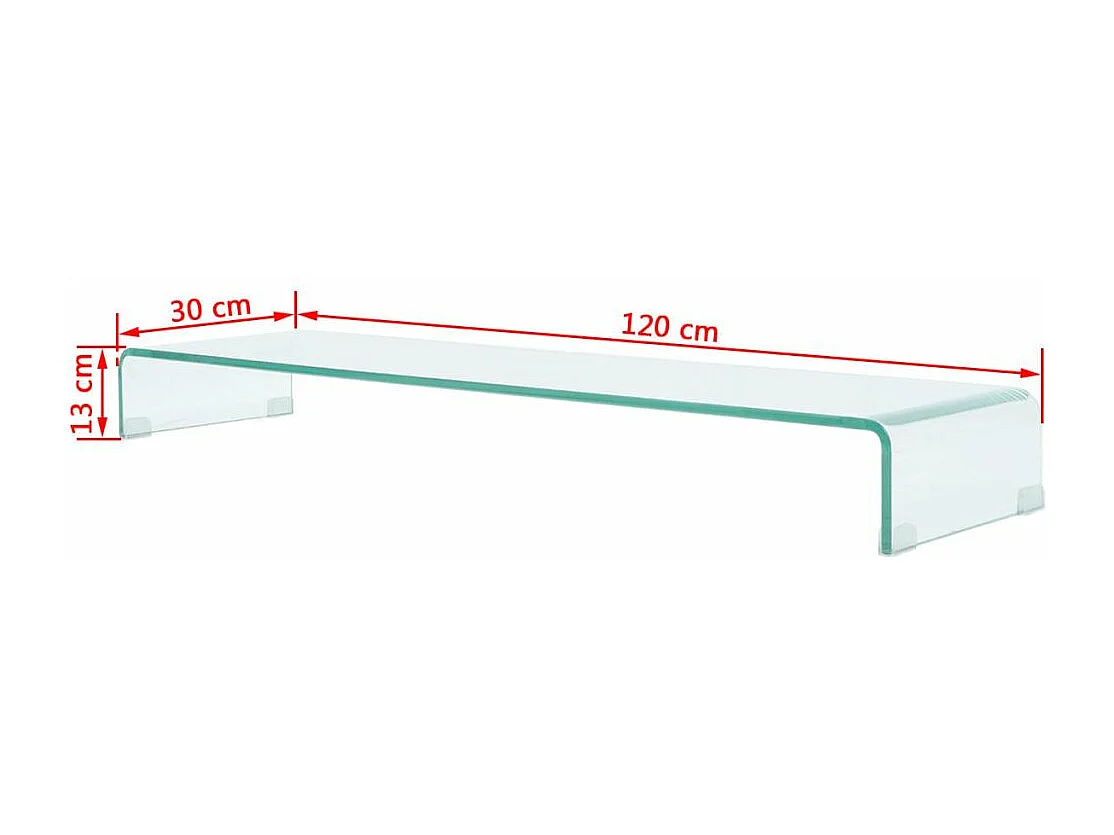 Meuble télé tv verre 120 x 30 x 13 cm 2502220