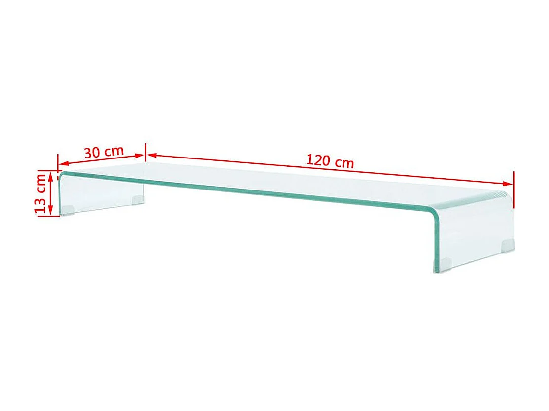 Meuble télé tv verre 120 x 30 x 13 cm 2502220