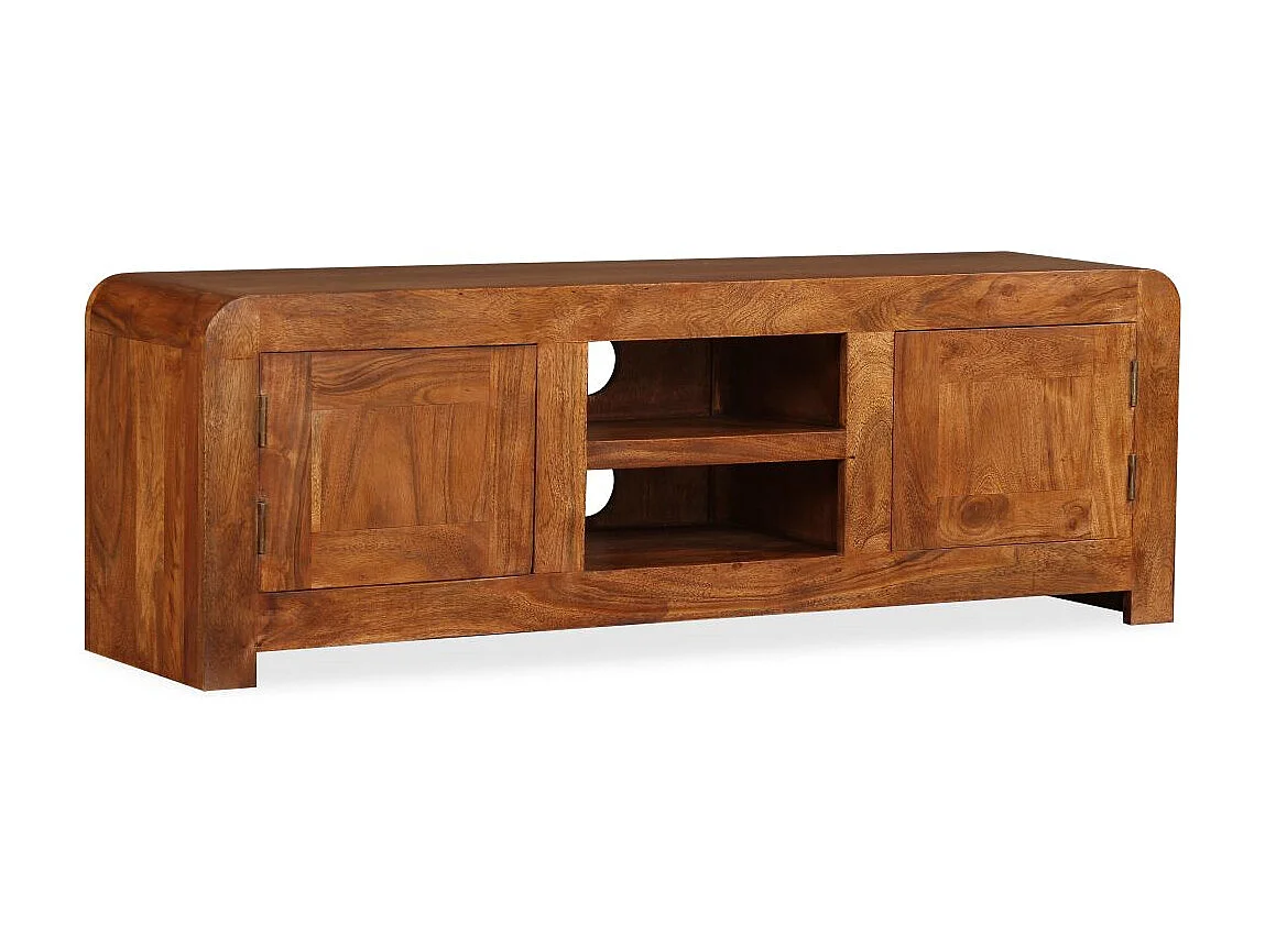 Mobile TV credenza TV design pratico in legno massello con finitura sesham 120 cm 2502164