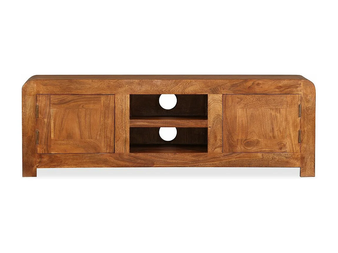 Mobile TV credenza TV design pratico in legno massello con finitura sesham 120 cm 2502164