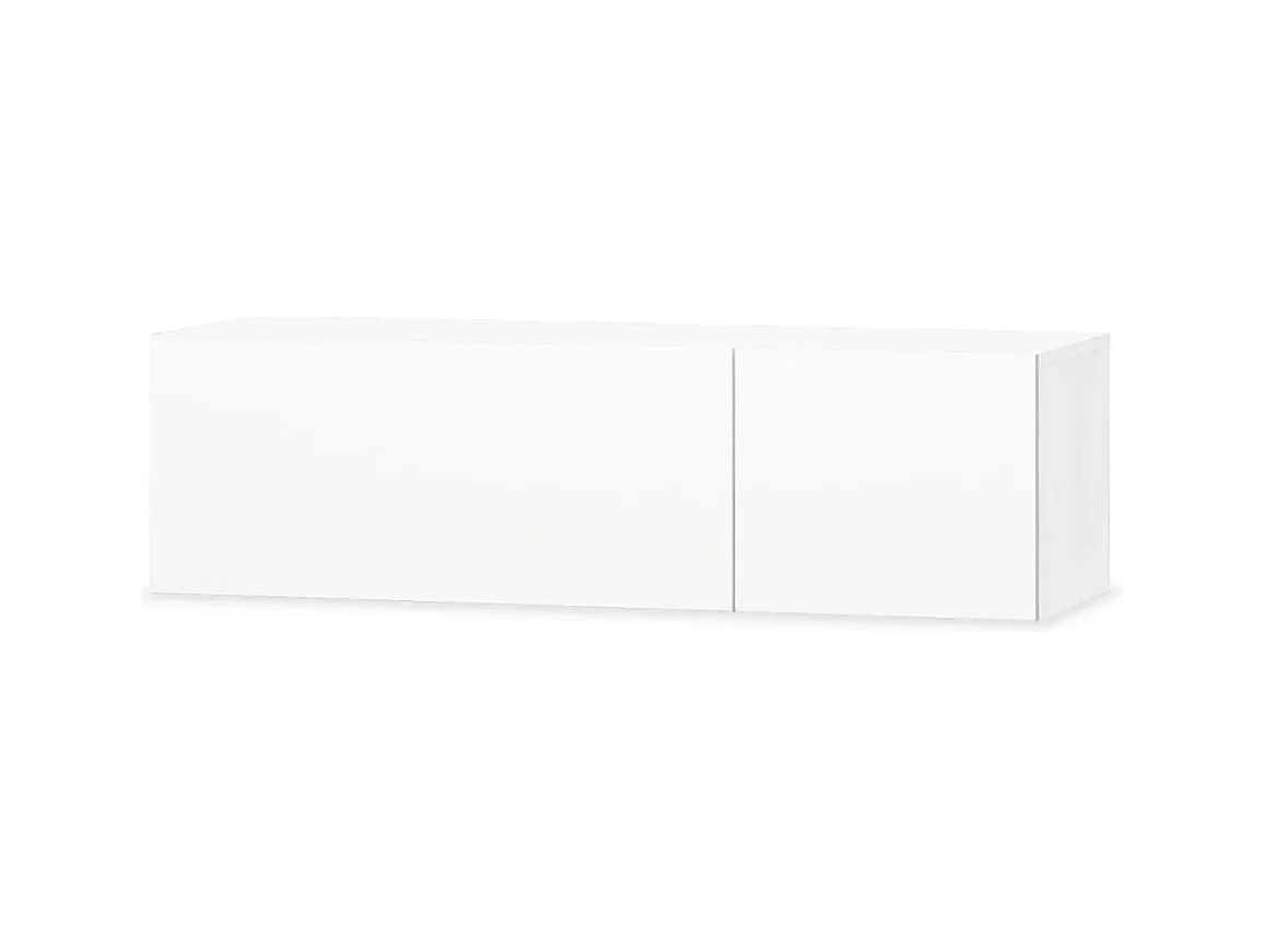 Móvel de TV aparador de TV design prático aglomerado 120 cm branco brilhante 2502058