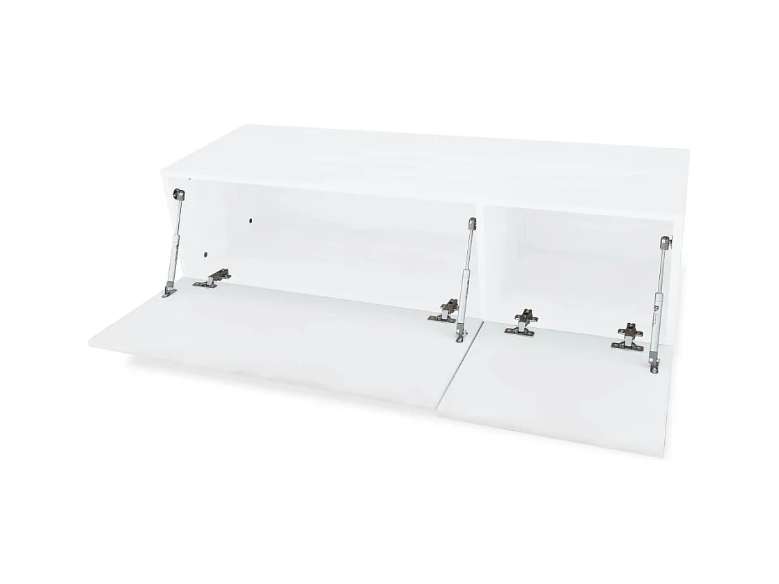 Móvel de TV aparador de TV design prático aglomerado 120 cm branco brilhante 2502058