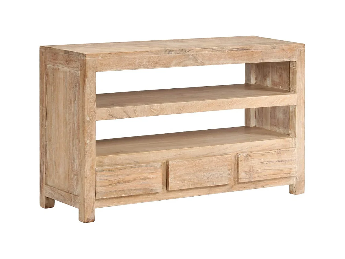 Mueble para TV Buffet para TV diseño práctico madera maciza de acacia 90 cm marrón claro 2502125