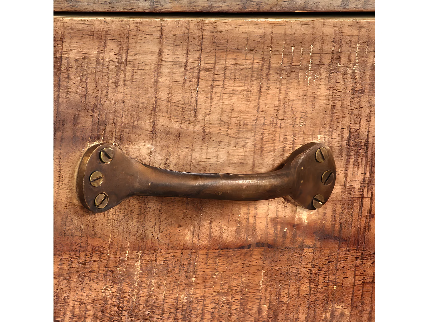 Meuble télé buffet tv télévision design pratique bois massif vintage 118 cm 2502184