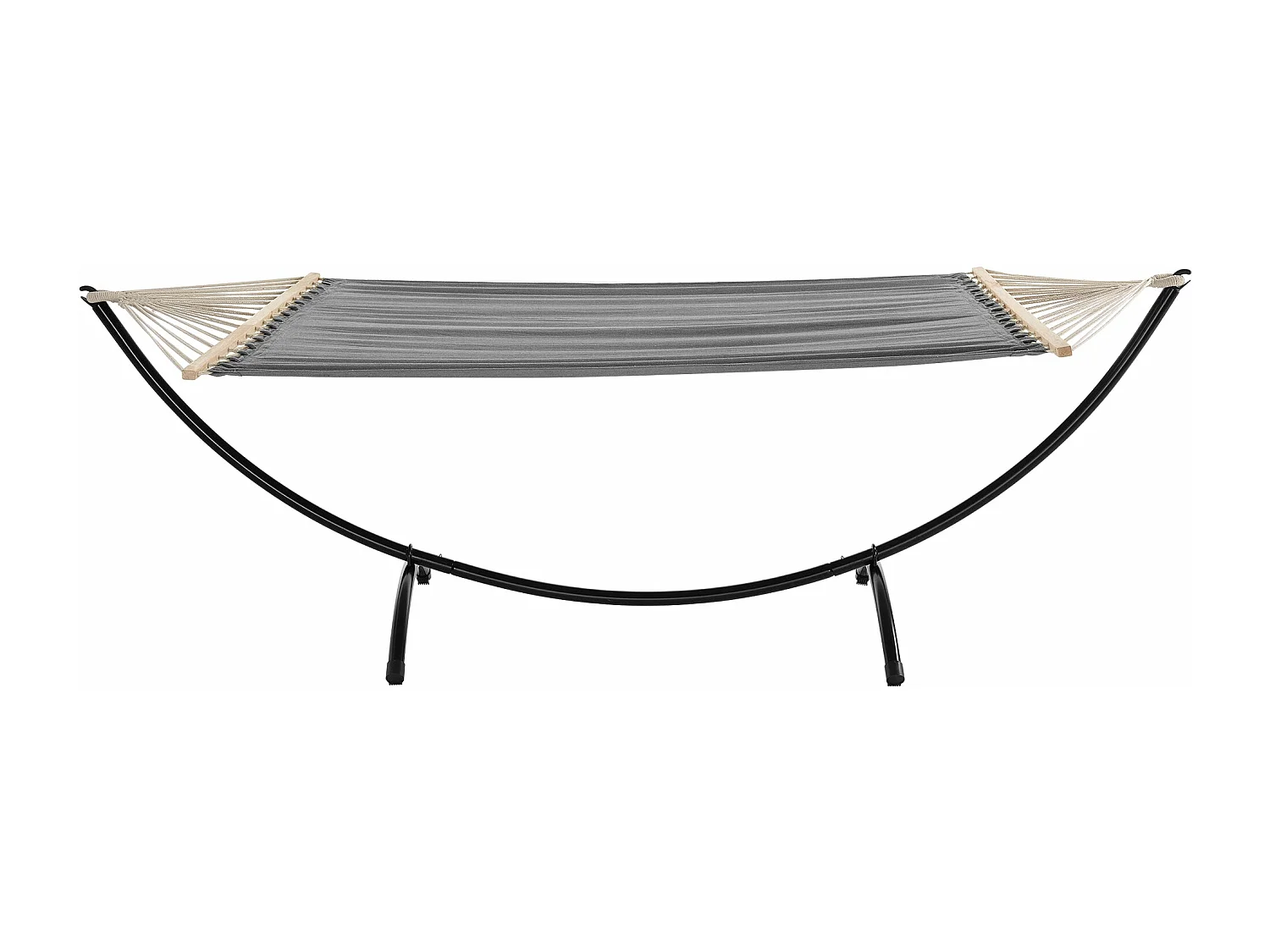 Amaca con struttura in metallo sinterizzato in cotone poliestere 220 cm grigio nero 03_0002173