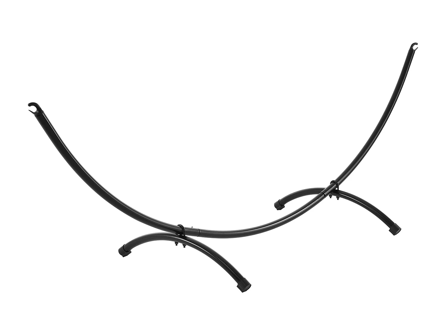 Amaca con struttura in metallo sinterizzato in cotone poliestere 220 cm grigio nero 03_0002173