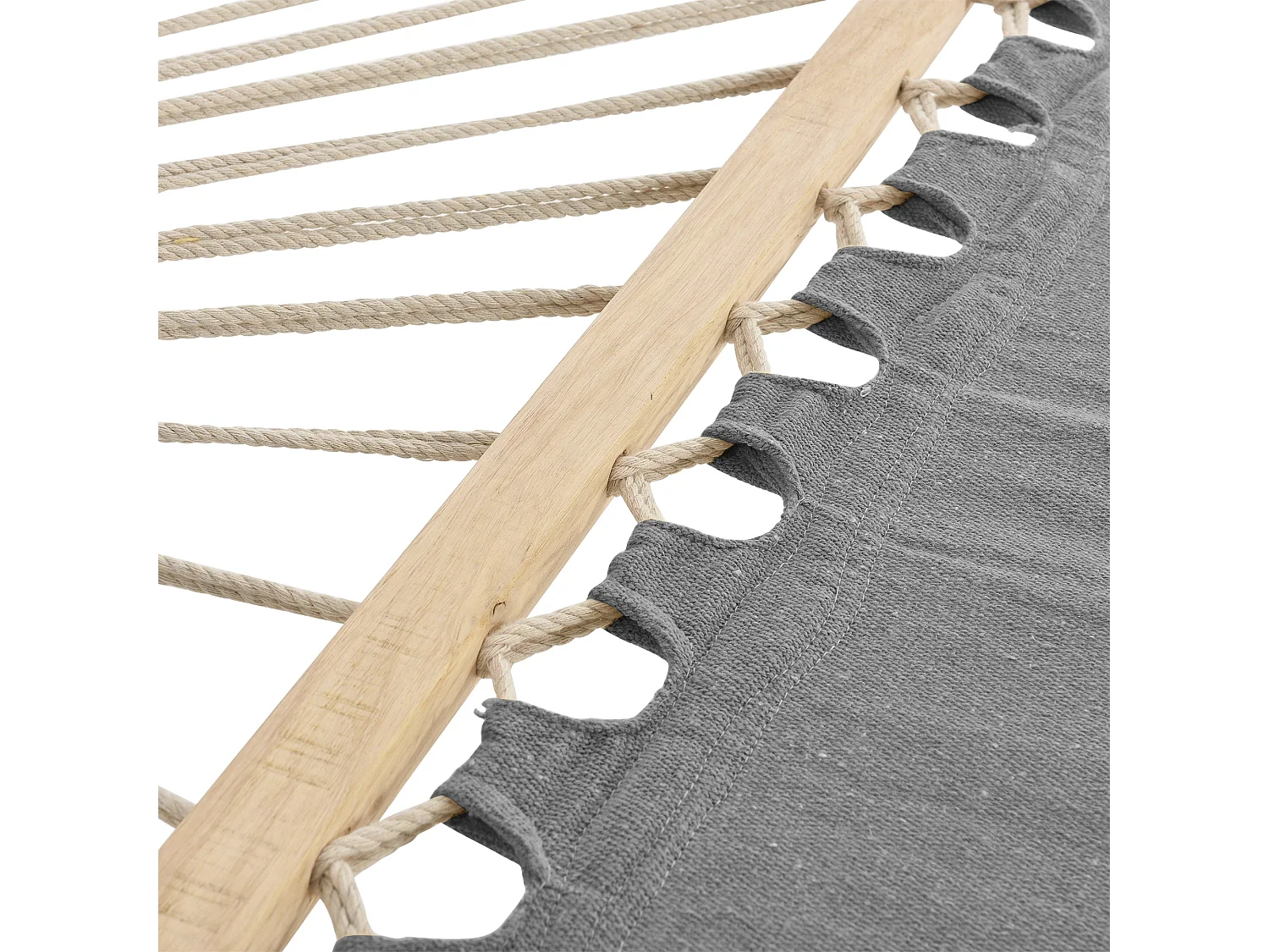 Amaca con struttura in metallo sinterizzato in cotone poliestere 220 cm grigio nero 03_0002173