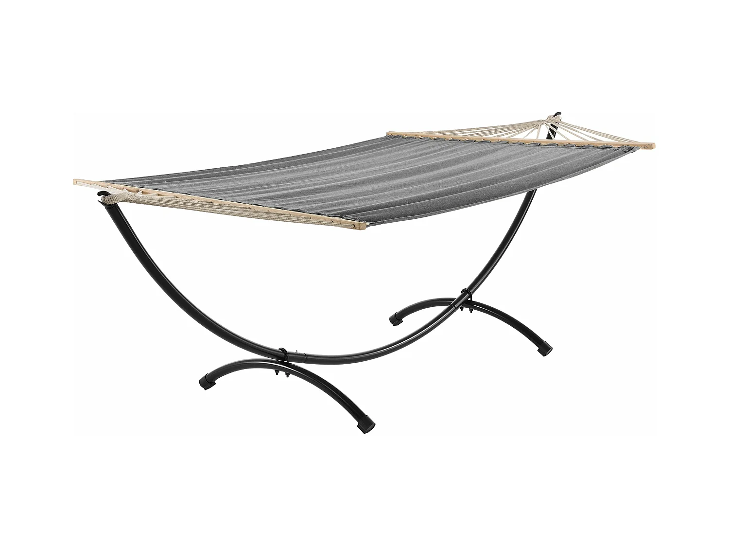 Rede com estrutura de metal sinterizado algodão poliéster 220 cm cinza preto 03_0002173